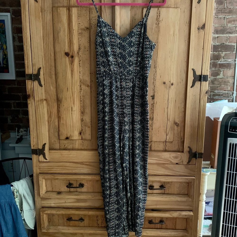 Zara basic wide leg jumpsuit